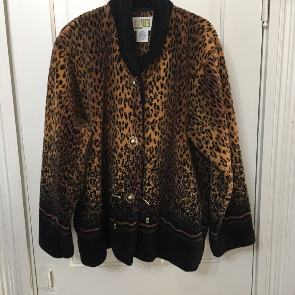 Wild Leopard Print Teddy Jacket and Vest